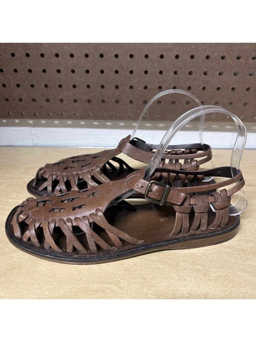 Cole Haan Leather Fisherman Women’s Sandals Size 8 AA Shoes Brown